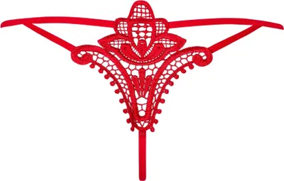 Obrázok produktu pre Obsessive Luiza, Slipy, Tangá, Žena, Červená, Jednofarebné, L/XL