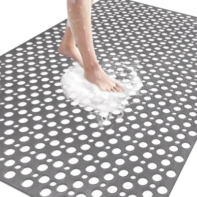 Obrázok produktu pre Protisklzová podložka do sprchy, 80 x 120 cm, podložka do kúpeľne so prísavkami, vhodná do vane