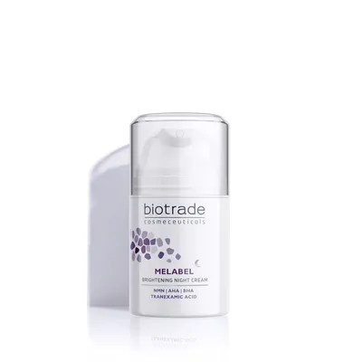Produktbild von Biotrade Melabel Aufhellende Nachtcreme hellt dunkle Flecken auf der Haut auf sanftes Peeling 50ml