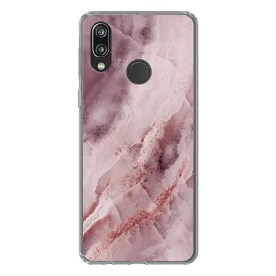 Produktbild von MuchoWow® Handyhülle Schutzhülle Hülle für Huawei P20 Lite (2020) Naturstein - Rosa - Luxus Silikon Softcase Handy Hülle - Kartenhalter