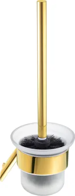 Produktbild von Toilettenbürste für die Wandmontage, Gold, Messing, 39 cm, Deante