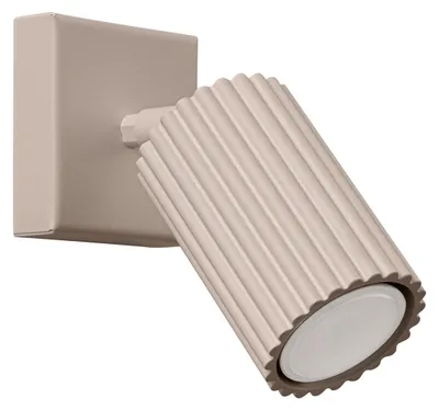Zdjęcie produktu dla Kinkiet nowoczesny KARBON taupe 1xGU10x10W aluminium wym:16x8x16cm IP20 Sollux Lighting