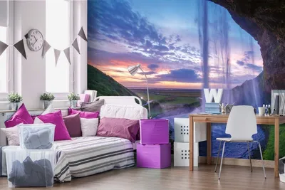 Produktbild von Vlies Fototapete SELJALANDFOSS-WASSERFALL 375 x 250 cm (inkl. Kleister) - Vlies Tapete, Wandtapete, Wandbilder - Tapete für Wohnzimmer Schlafzimmer, Büro, Küche - Montagefertig