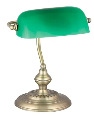 Immagine prodotto di RABALUX BANK 4038 Lampada da tavolo Lampada da tavolo Illuminazione in metallo con vetro verde
