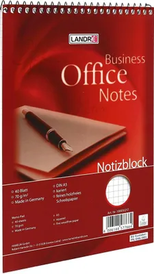 Produktbild von Spiralnotizblock Office A5 40 Blatt 70 g/qm kariert