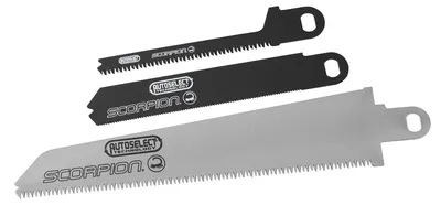 Produktbild von Stanley, Modell STA29992-XJ, Scorpion Sägeblätter, präzises und effizientes Schneiden, hohe Lebensdauer, ideal für industrielle Arbeiten, 2 Stück, Farbe metallic.