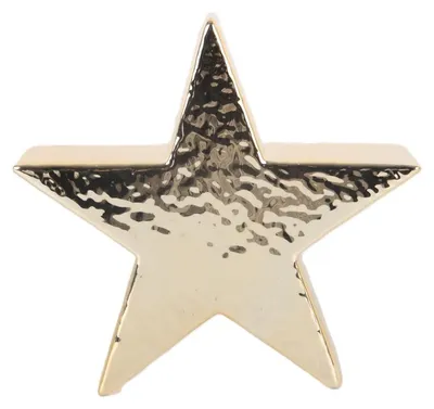 Produktbild von TrendLine Deko Stern Keramik 19 x 5,5 x 18 cm gold