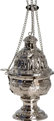 Produktbild von Weihrauchfass vernickelt H 24 cm