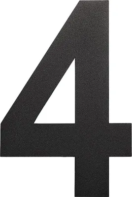 Produktbild von Famanu Hausnummer 20,5 cm / 8 Zoll - Schwarz, Edelstahl