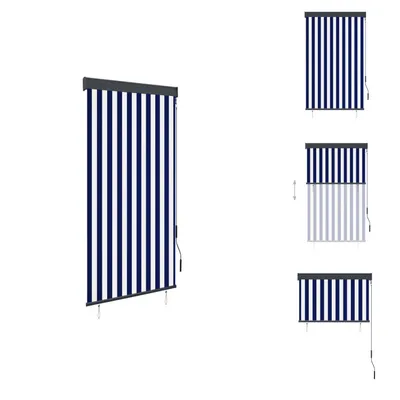 Produktbild von vidaXL Außenrollo 100 x 250 cm Blau und Weiß -  Jalousien & Rollos