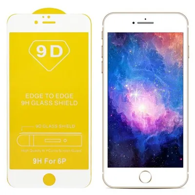 Obrázek produktu pro Apple iPhone 6 / 6S pancéřová fólie 9D White Ochranná fólie Ochranné sklo chránící displej Plná ochrana 9H