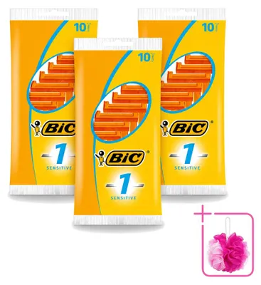 Produktbild von 3 x Bic 1 Sensitive Einwegrasierer für empfindliche Haut - Sparpackung - 3 Stücke