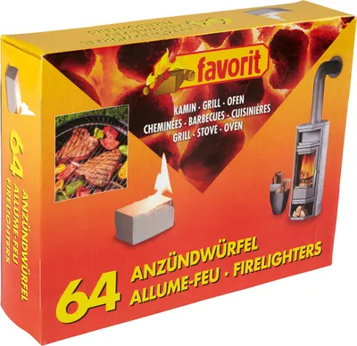 Produktbild von Favorit Kohlen- Anzünder Würfel (64 St)