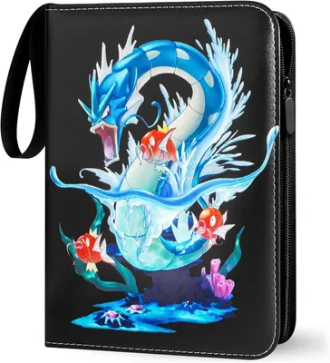 Produktbild von Sammelalbum für Pokemon Karten,400 Karten Sammelkarten Album 4 Taschen 50 Seiten Sammelmappe karten Ordner Heft,Hochwertiges Wasserdicht Kunstleder