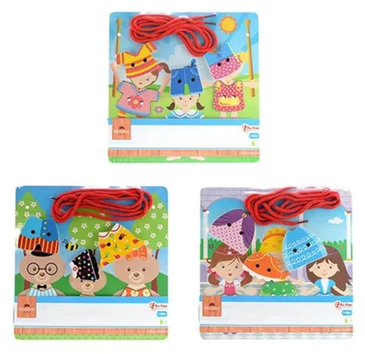 Image de Toi-toys Jouets Toi à enfiler pour vêtements en bois