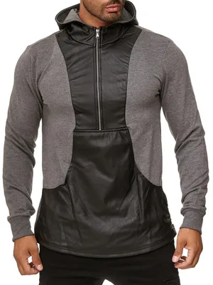 Produktbild von Tazzio Herren Sweatshirt Oversize mit Kapuze 2017-M 1216 Anthrazit S