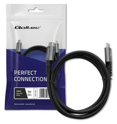 Zdjęcie produktu dla Kabel Usb4 Qoltec Usb-C Pd 240W | Thunderbolt 3/4 | 4K | 40Gb/S | 1M | Czarny
