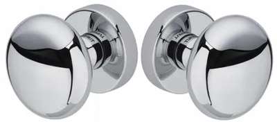 Image de Tupai 589-03 Bouton de porte double chromé rond