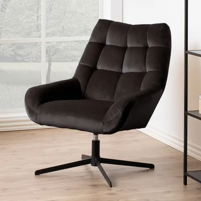 Produktbild von Smuk Miley Polstersessel, Bezug aus Samt, Farbe Braun, Abmessungen 73x82x88 cm