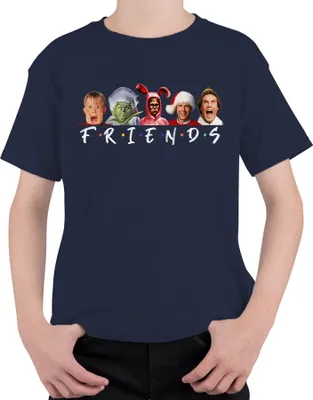 Produktbild von Friends Fröhliche Weihnachten Weihnachtsfilme - Christmas Xmas Uni Kinder T-Shirt, Navy, 152