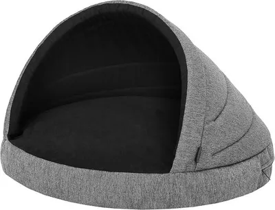 Produktbild von Hundehöhle Hundebett Hundesofa Hundekissen Hundehütte Hundekorb Hundecouch Ruheplatz Haustierbett Hundeliegen Kissen,Graphit, R1: 65 x 50 cm
