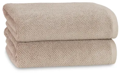 Produktbild von 2er Set Duschtücher, 100% Baumwolle, 70x140 cm, stone