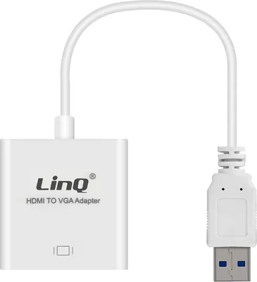 Immagine prodotto di Cavo video USB 3.0 maschio - VGA femmina / adattatore di LinQ - Bianco