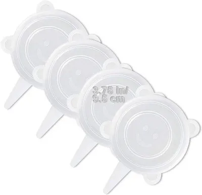 Produktbild von Famanu Silikon Stretchdeckel 9,5 cm - 4er Set wiederverwendbare Lebensmittelabdeckungen