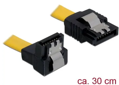 Produktbild von DeLOCK 0.3m SATA M/M, 0,3 m, Männlich/Männlich, Gelb