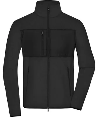 Produktbild von James and Nicholson - Fleecejacke für Herren LT2271 (3XL) (Schwarz)