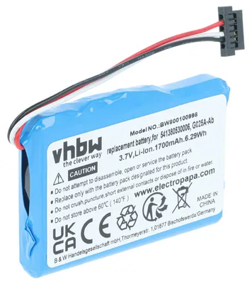 Produktbild von vhbw Akku kompatibel mit BlueMedia BM6300 GPS Navigation Navi (1700 mAh, 3,7 V, Li-Ion)