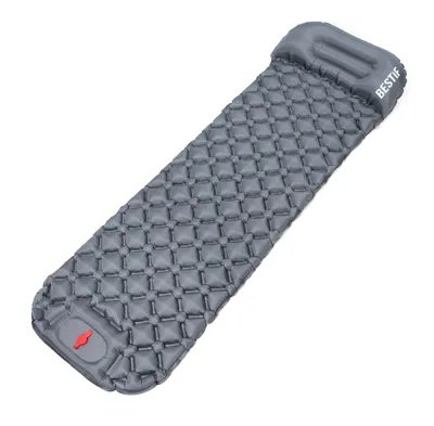Produktbild von Isomatte selbstaufblasend mit Fußpumpe Kissen BESTIF Luftmatratze Camping Outdoor Matratze Ultraleicht Kleines Packmaß Grau