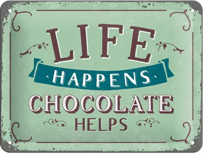 Produktbild von Nostalgic-Art - Blechschild 15x20 cm - Word Up - Life Happens