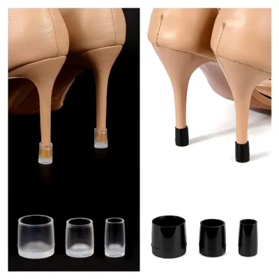 Produktbild von 5 Paar Absatzkappen für High Heels in 5 Größen, rutschfest und geräuschdämpfend