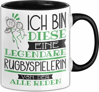 Produktbild von Rugbyspielerin Tasse Geschenk Ich Bin Diese Eine Legendäre Rugbyspielerin Von Der Alle Reden Geschenkidee Geburtstag Weihnachten (Schwarz)