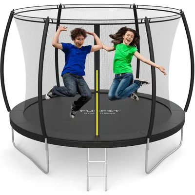 Zdjęcie produktu dla Trampolina ogrodowa dla dzieci 10FT 312cm FUNFIT z siatką wewnętrzną z drabinką