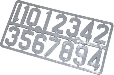 Produktbild von Kunststoff-Ziffern-Set Grau
