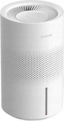 A white Xiaomi humidifier is shown from a slightly diagonal front-facing angle against a white background.