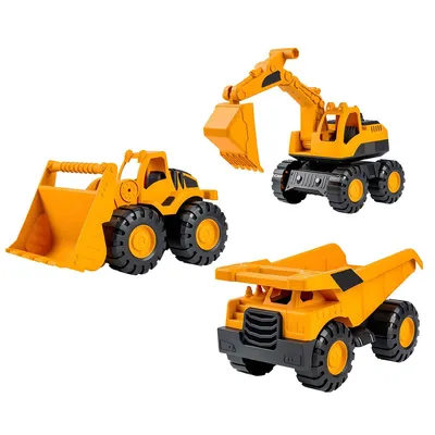 Produktbild von 3 Stück Sandspielzeug Bagger Sandkasten,Verwendung Kipplaster Bagger Strandspielzeug Auto,ab 1-5 Jahr Mädchen Junge Sommerspielzeug