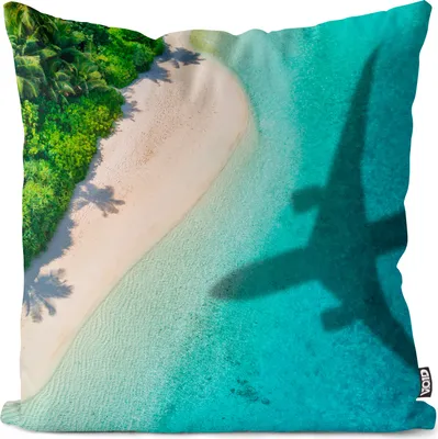Produktbild von VOID Insel Flugzeug Kissenbezug Kissenhülle Sofakissen Kissen Deko Outdoor-Kissen Dekokissen