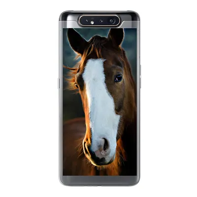 Produktbild von MuchoWow® Handyhülle Schutzhülle Hülle für Samsung Galaxy A80 Pferd - Kopf - Licht Silikon Softcase Handy Hülle - Schutzdeckel