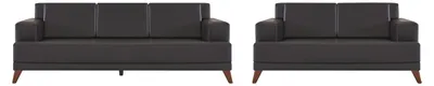 Produktbild von Modernnes Sofa-Set Ledersofas Schwarz 3-Sitzer 2-Sitzer Polster Kissen