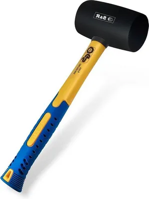 Immagine prodotto di Martello in gomma - nero - 60 mm - 560 g - manico in fibra di vetro