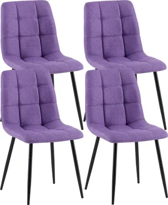Produktbild von 4er Set Esszimmerstühle HLO-CP37 Stoff lila