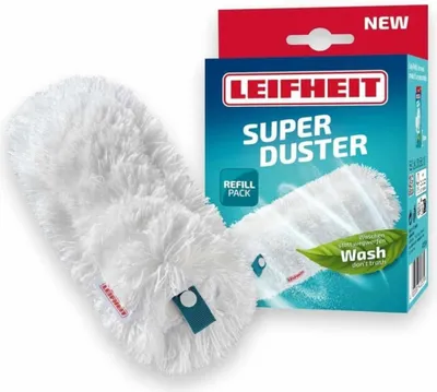 Zdjęcie produktu dla Leifheit SUPERDUSTER, Ściereczka do kurzu z mikrofibry, Mikrofibra, Turkusowy, Biały, Plastik