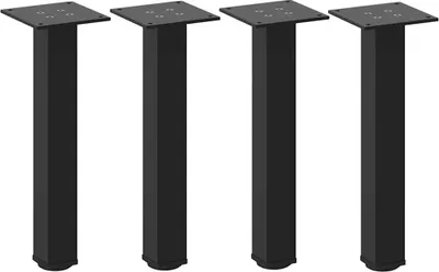 Immagine prodotto di Gambe del tavolino 4 pezzi nero 42-44 cm acciaio