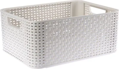 Zdjęcie produktu dla Curver Koszyk Z Pokrywą Rattan Style M Kremowy