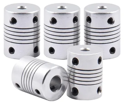 Produktbild von Flexible Kupplungen 6-8 mm, Aluminiumlegierung, 5 Stück, für NEMA 17 Schrittmotor, RepRap 3D Drucker