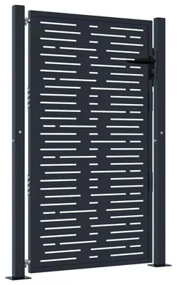Imagen del producto de vidaXL Puerta de jardín, color antracita, 100x125 cm, acero, diseño cuadrado
