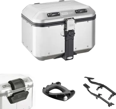 Immagine prodotto di Kit bauletto Monokey GIVI DLM46 TREKKER DOLOMITI alluminio 46L con portapacchi